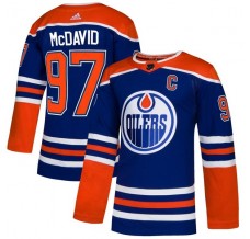 Pánské Dres Edmonton Oilers Connor McDavid 97 2018-19 Captain Patch Královská Modrá Authentic