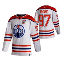 Pánské Dres Edmonton Oilers Connor Mcdavid 97 2020-21 Reverse Retro Bílá Authentic