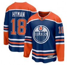Pánské Dres Edmonton Oilers Zach Hyman 18 Královská Modrá Breakaway Domácí