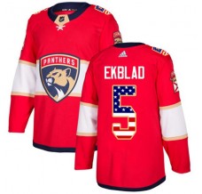 Pánské Dres Florida Panthers Aaron Ekblad 5 USA Flag Fashion Červená Authentic