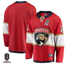 Pánské Dres Florida Panthers Blank 2025 Stanley Cup Champions Patch Červená Breakaway Domácí