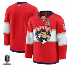 Pánské Dres Florida Panthers Blank 2025 Stanley Cup Champions Patch Červená Premium Domácí