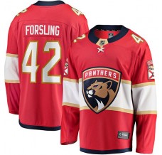 Pánské Dres Florida Panthers Gustav Forsling 42 Červená Breakaway Domácí