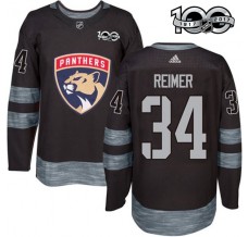 Pánské Dres Florida Panthers James Reimer 34 1917-2017 100th Anniversary Patch Černá Authentic