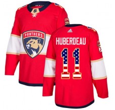 Pánské Dres Florida Panthers Jonathan Huberdeau 11 USA Flag Fashion Červená Authentic