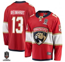 Pánské Dres Florida Panthers Sam Reinhart 13 2025 Stanley Cup Champions Patch Červená Breakaway Domácí