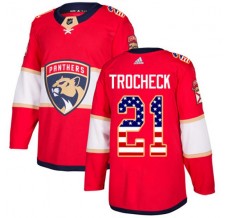 Pánské Dres Florida Panthers Vincent Trocheck 21 USA Flag Fashion Červená Authentic