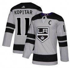 Pánské Dres Los Angeles Kings Anze Kopitar 11 2018-19 Captain Patch Šedá Authentic