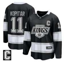 Pánské Dres Los Angeles Kings Anze Kopitar 11 Captain Patch Černá Premier Breakaway Domácí