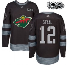 Pánské Dres Minnesota Wild Eric Staal 12 1917-2017 100th Anniversary Patch Černá Authentic