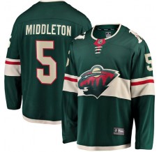 Pánské Dres Minnesota Wild Jake Middleton 5 Zelená Breakaway Domácí