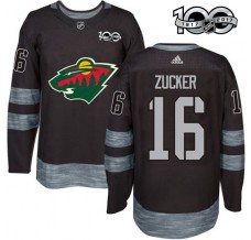 Pánské Dres Minnesota Wild Jason Zucker 16 1917-2017 100th Anniversary Patch Černá Authentic