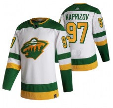 Pánské Dres Minnesota Wild Kirill Kaprizov 97 2020-21 Reverse Retro Bílá Authentic