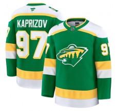 Pánské Dres Minnesota Wild Kirill Kaprizov 97 Zelená Premium Alternativní