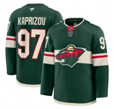 Pánské Dres Minnesota Wild Kirill Kaprizov 97 Zelená Premium Domácí