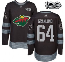 Pánské Dres Minnesota Wild Mikael Granlund 64 1917-2017 100th Anniversary Patch Černá Authentic