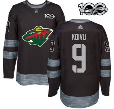 Pánské Dres Minnesota Wild Mikko Koivu 9 1917-2017 100th Anniversary Patch Černá Authentic