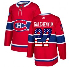 Pánské Dres Montreal Canadiens Alex Galchenyuk 27 USA Flag Fashion Červená Authentic