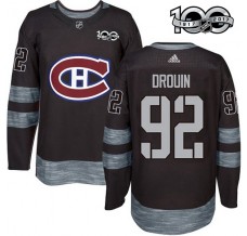 Pánské Dres Montreal Canadiens Jonathan Drouin 92 1917-2017 100th Anniversary Patch Černá Authentic