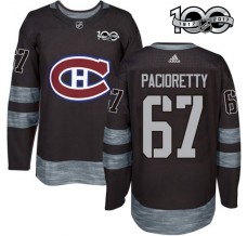 Pánské Dres Montreal Canadiens Max Pacioretty 67 1917-2017 100th Anniversary Patch Černá Authentic