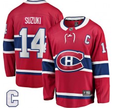Pánské Dres Montreal Canadiens Nick Suzuki 14 Captain Patch Červená Breakaway Domácí
