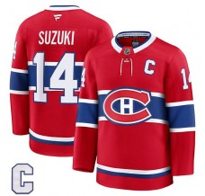 Pánské Dres Montreal Canadiens Nick Suzuki 14 Captain Patch Červená Premium Domácí
