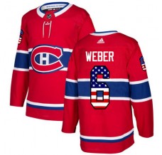 Pánské Dres Montreal Canadiens Shea Weber 6 USA Flag Fashion Červená Authentic