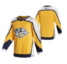 Pánské Dres Nashville Predators Blank 2020-21 Reverse Retro Žlutá Authentic