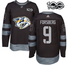 Pánské Dres Nashville Predators Filip Forsberg 9 1917-2017 100th Anniversary Patch Černá Authentic
