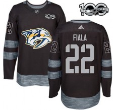 Pánské Dres Nashville Predators Kevin Fiala 22 1917-2017 100th Anniversary Patch Černá Authentic