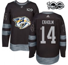 Pánské Dres Nashville Predators Mattias Ekholm 14 1917-2017 100th Anniversary Patch Černá Authentic