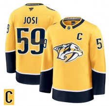 Pánské Dres Nashville Predators Roman Josi 59 Captain Patch Žlutá Premium Domácí