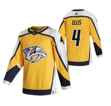 Pánské Dres Nashville Predators Ryan Ellis 4 2020-21 Reverse Retro Žlutá Authentic