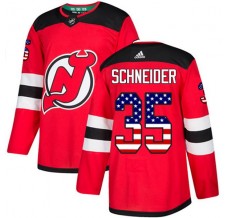 Pánské Dres New Jersey Devils Cory Schneider 35 USA Flag Fashion Červená Authentic