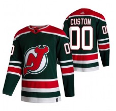 Pánské Dres New Jersey Devils Custom 2020-21 Reverse Retro Zelená Authentic