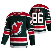 Pánské Dres New Jersey Devils Jack Hughes 86 2020-21 Reverse Retro Zelená Authentic