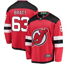 Pánské Dres New Jersey Devils Jesper Bratt 63 Červená Breakaway Domácí