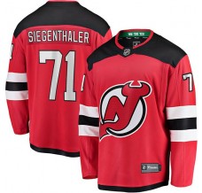 Pánské Dres New Jersey Devils Jonas Siegenthaler 71 Červená Breakaway Domácí