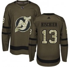 Pánské Dres New Jersey Devils Nico Hischier 13 Maskáčová Zelená Authentic