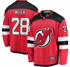 Pánské Dres New Jersey Devils Timo Meier 28 Červená Breakaway Domácí