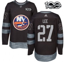 Pánské Dres New York Islanders Anders Lee 27 1917-2017 100th Anniversary Patch Černá Authentic