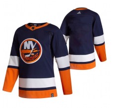Pánské Dres New York Islanders Blank 2020-21 Reverse Retro Modrá Authentic
