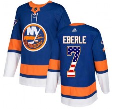 Pánské Dres New York Islanders Jordan Eberle 7 USA Flag Fashion Modrá Authentic