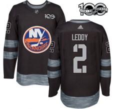 Pánské Dres New York Islanders Nick Leddy 2 1917-2017 100th Anniversary Patch Černá Authentic