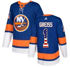 Pánské Dres New York Islanders Thomas Greiss 1 USA Flag Fashion Modrá Authentic