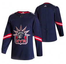 Pánské Dres New York Rangers Blank 2020-21 Reverse Retro Námořnická Modrá Authentic