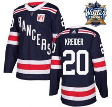 Pánské Dres New York Rangers Chris Kreider 20 2018 Winter Classic Patch Námořnická Modrá Authentic