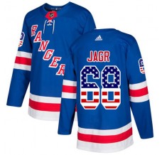 Pánské Dres New York Rangers Jaromir Jagr 68 USA Flag Fashion Modrá Authentic