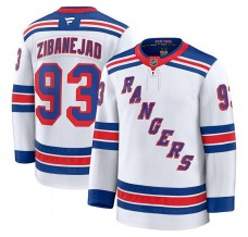 Pánské Dres New York Rangers Mika Zibanejad 93 Bílá Premium Venkovní
