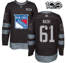 Pánské Dres New York Rangers Rick Nash 61 1917-2017 100th Anniversary Patch Černá Authentic